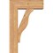 Ekena Millwork Funston Block Smooth Bracket w/ Offset Brace, Western Red Cedar, 7 1/2"W x 22"D x 34"H BKT0806X22X34FST05SWR - alternate 3